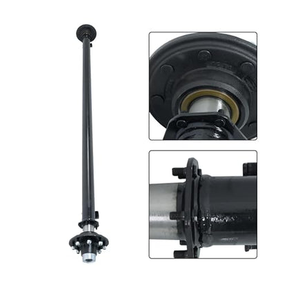 Thomletha Trailer Axle 8 on 6.5 Inch 89 Inch Hub Face 74 Inch Spring Center 7000 Lbs Capacity