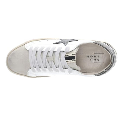 SHUSHOP Women's Paula White Black Lizard/Medium / 8