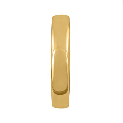 14K Yellow Gold 4mm Plain Wedding Band (Ring Size 11.25)
