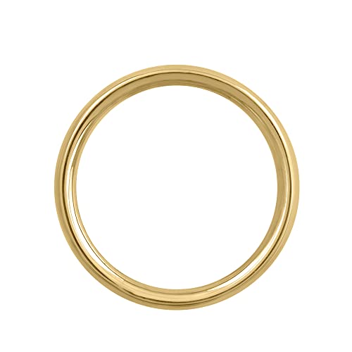 14K Yellow Gold 4mm Plain Wedding Band (Ring Size 11.25)