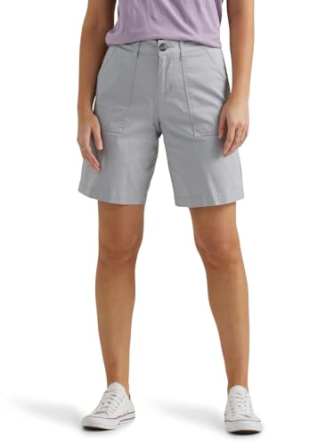 Lee Women's Ultra Lux Comfort with Flex-to-Go Utility Bermuda Short Material Gray 12