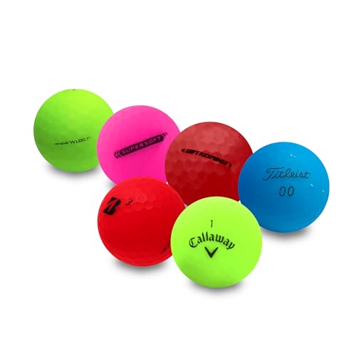 GolfBall Nut - 48 Used Golf Balls – Recycled Premium Brands Assorted Mix in Matte Colors for Practice & Play – Good Condition – Includes Mesh Bag – Budget-Friendly & Sustainable Golf Balls