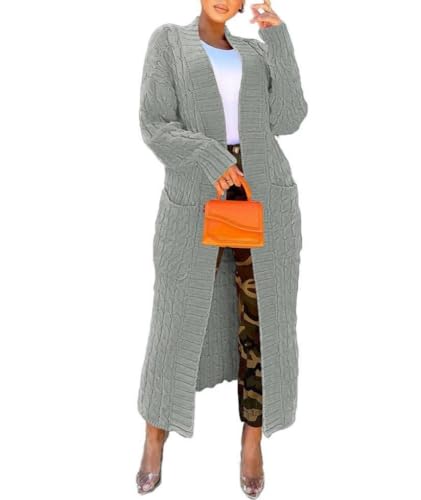 Nimsruc Cardigan Sweaters for Women Casual Light Grey