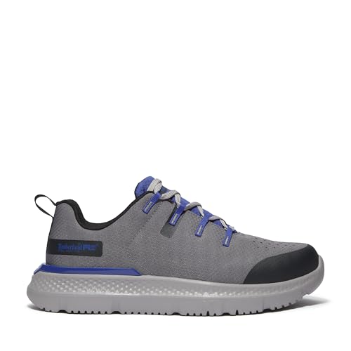 Timberland PRO Men's Intercept Steel Safety Toe Industrial Athletic Work Shoe, Medium Grey/Blue, 13M