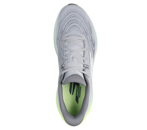Skechers Men's Aero Spark Running Shoe, Gray/Lime, 8.5