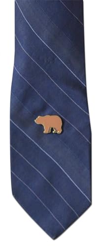 Novel Merk Land & Sea Animal - Penguin, Llama, & Other Wildlife Lapel Pin, Hat Pin & Tie Tack Set - with Clutch Back (3- Bear)
