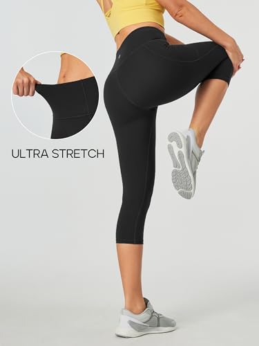 Heathyoga Capri Leggings for Women High Waisted Capri Leggings with Pockets for Women Yoga Pants with Pockets