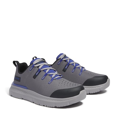Timberland PRO Men's Intercept Steel Safety Toe Industrial Athletic Work Shoe, Medium Grey/Blue, 13M