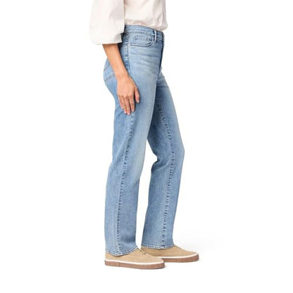 Levi Strauss Signature Gold Women's High-Rise Straight Jeans Stretch Denim (Standard and Plus), (New) Terra Nova, 12 Short