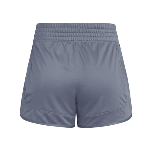 Adidas Women's Pacer Essentials Knit High-Rise Shorts, Onix/White, X-Small/5"