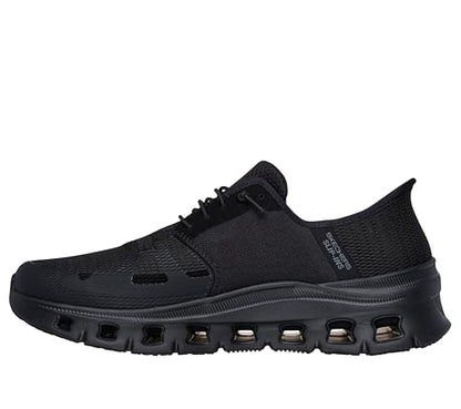 Skechers Men's Slip-Resistant Glide-Step Pro Slip-ins Work Sneakers, Black, 8.5