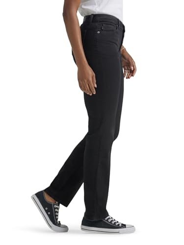 Women's Relaxed Fit Straight Leg Jean, Black Onyx, 12 Short