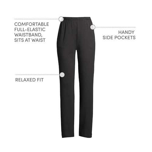 Lands' End Women s Sport Knit Pants Black Regular Medium
