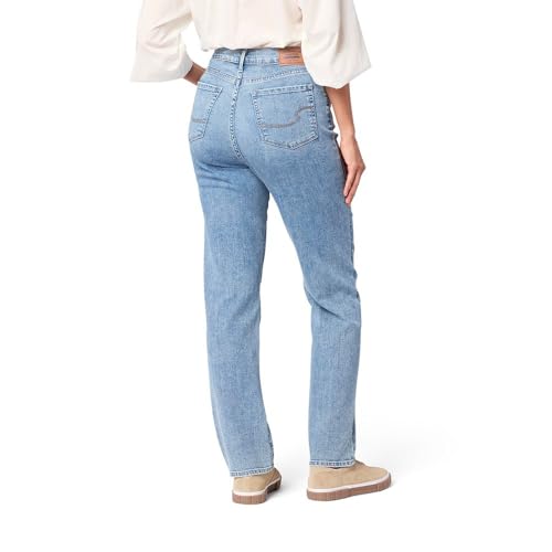 Levi Strauss Signature Gold Women's High-Rise Straight Jeans Stretch Denim (Standard and Plus), (New) Terra Nova, 12 Short