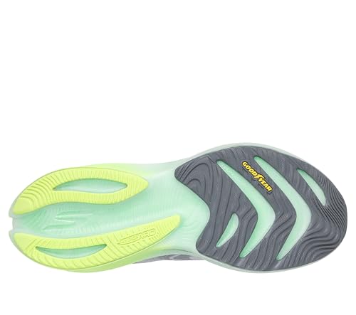 Skechers Men's Aero Spark Running Shoe, Gray/Lime, 8.5