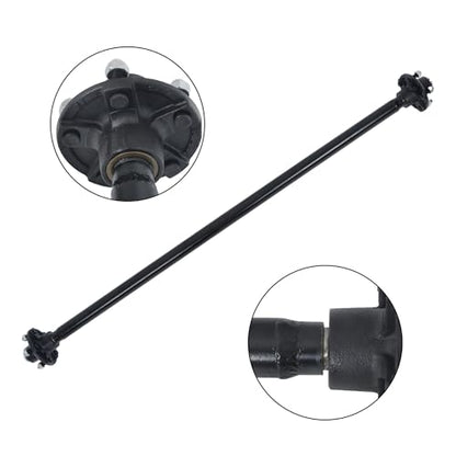 Thomletha Trailer Axle 2000 lbs Axle Beam 5 Lug Trailer Axle 60 inch Hub Face 46 inch Spring Center