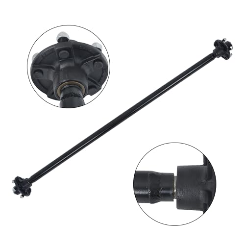 Thomletha Trailer Axle 2000 lbs Axle Beam 5 Lug Trailer Axle 60 inch Hub Face 46 inch Spring Center