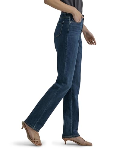 Lee womens Classic Fit Monroe Straight-leg Jeans, Ellis, 12 US