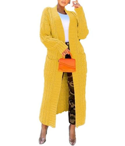 Nimsruc Cardigan Sweaters for Women Casual Yellow