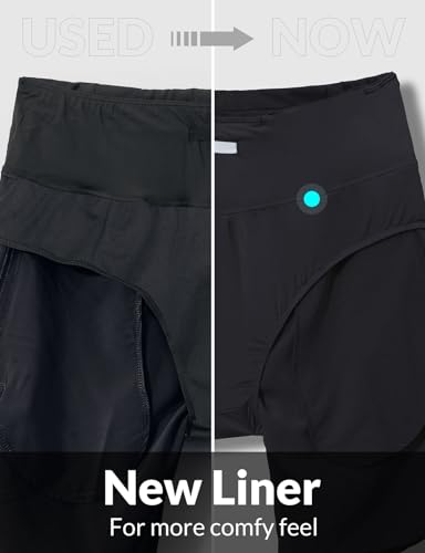 baleaf Women's 5" Workout Shorts Gym Running Shorts Athletic with Liner High Waistband Quick Dry Sports Zipper Pockets Black M