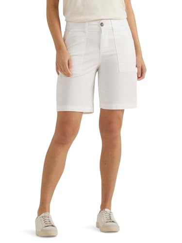 Lee Women's Ultra Lux Comfort with Flex-to-Go Utility Bermuda Short Bright White 10