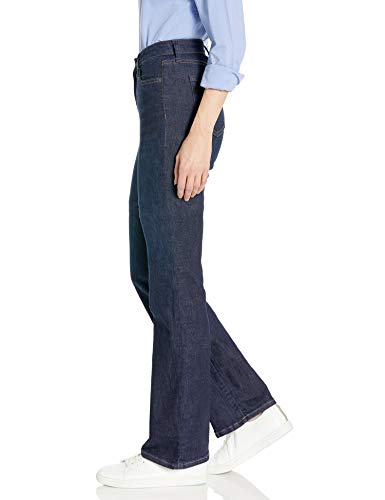 Amazon Essentials Women's Mid-Rise Stretchy Slim Bootcut Jeans, Dark Wash, 4 Short