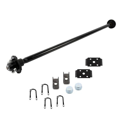 Thomletha Trailer Axle 2000 lbs Axle Beam 4 Lug Trailer Axle 61 inch Hub Face 46 inch Spring Center