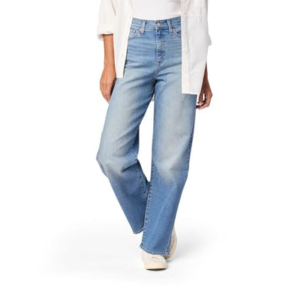Levi Strauss Signature Gold Women's Heritage High-Rise Loose Straight Jeans Stretch Denim (Also Available in Plus Size), (New) Luna, 12