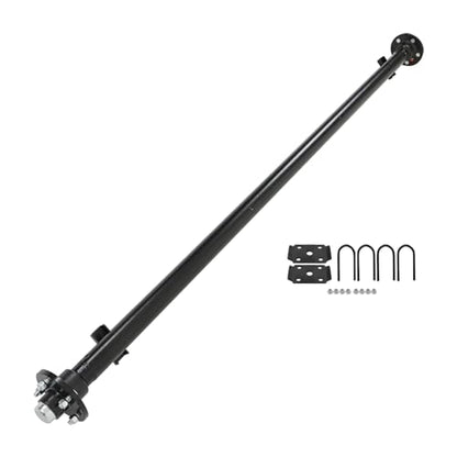 Silscvtt 3500 lbs Trailer Axle with 5-Lug 4.5 Hubs 70 Spring Center, 85 Hub Face, U-Bolt Kit