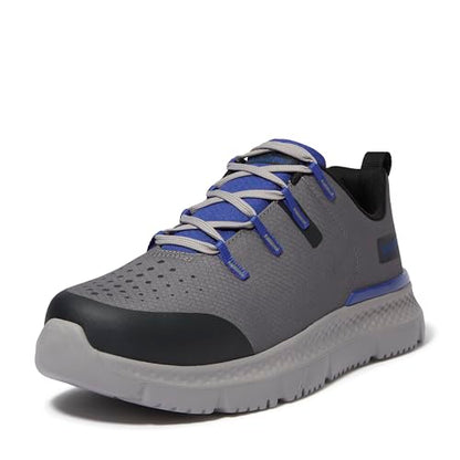 Timberland PRO Men's Intercept Steel Safety Toe Industrial Athletic Work Shoe, Medium Grey/Blue, 13M