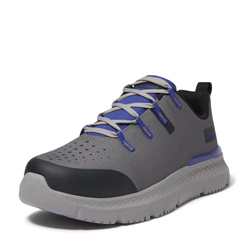 Timberland PRO Men's Intercept Steel Safety Toe Industrial Athletic Work Shoe, Medium Grey/Blue, 13M
