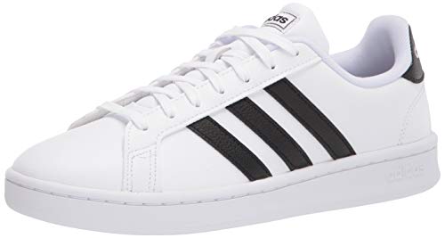 adidas Women's Grand Court Shoe, White/Black/White, 8.5