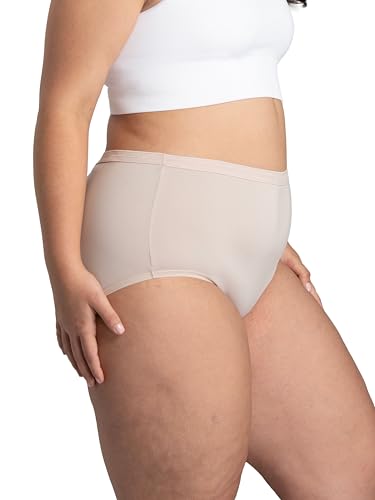 Fruit Of The Loom Womens Fit For Me Plus Size Underwear, Designed To Your Curves, Brief - Microfiber - Assorted, 12 Plus