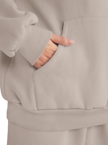 AUTOMET Women 2 Piece Outfits 2026 Plus Size Fall Vacation Fashion Lounge Set Airport Travel Pants Leisure Winter Clothes Sweatsuits CoffeeGrey M