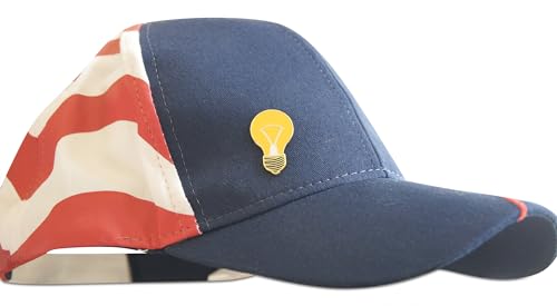Novel Merk Lightning Bolt – Electrician Lapel Pin, Hat Pin & Tie Tack Set - with Clutch Back (3- Light Bulb)