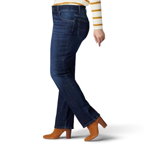 Lee Women's Plus Size Relaxed Fit Straight Leg Jean, Bewitched, 20 Plus