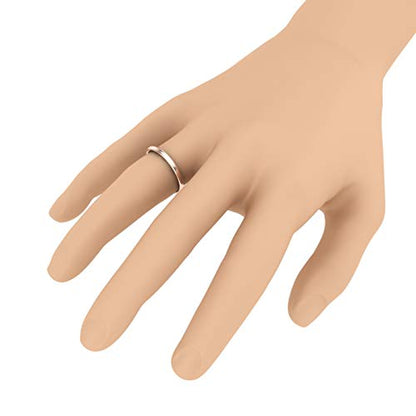 14K Rose Gold 2mm Plain Wedding Band (Ring Size 6.5)