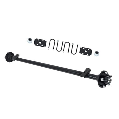 Thomletha Trailer Axle 2000 lbs Axle Beam 5 Lug Trailer Axle 61 inch Hub Face 46 inch Spring Center