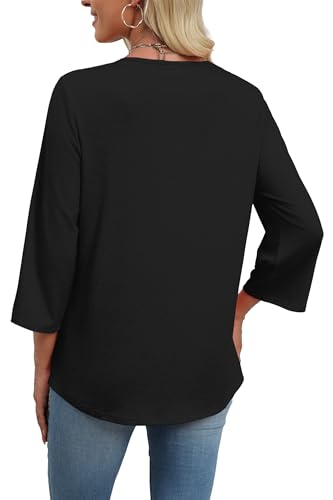 Womens Tops Dressy Casual Womens Fashion Plus Size Clothes for Women Blouses for Women Dressy Casual Cruise Outfits Resort Wear 2026 Ladies Maternity Shirts Winter Clothing Black Lace Top Tunic 2XL