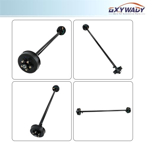 GXYWADY 3500lbs Trailer Axle Electric Brake 5 Lug 4.5 Inch Trailer Axle 89 Inch Hub Face 74 Inch Spring Center