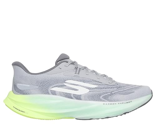 Skechers Men's Aero Spark Running Shoe, Gray/Lime, 8.5