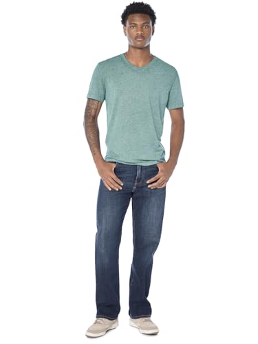 Lucky Brand Men's Venice Burnout V-Neck Tee Shirt, June Bug, XL