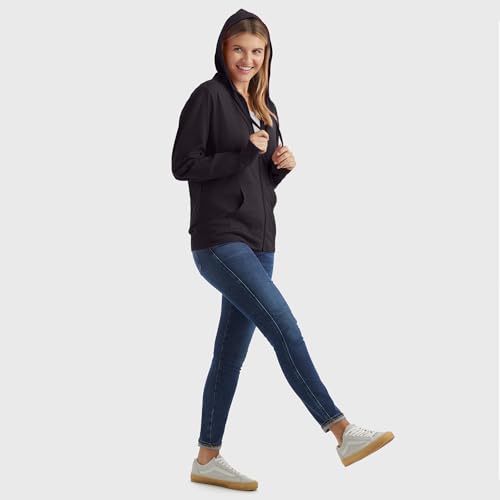 Hanes womens Slub Jersey fashion hoodies, Black, XX-Large US