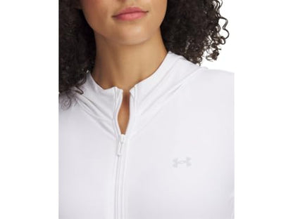 Under Armour Womens Motion Hooded Jacket, (101) White / / Halo Gray, Large