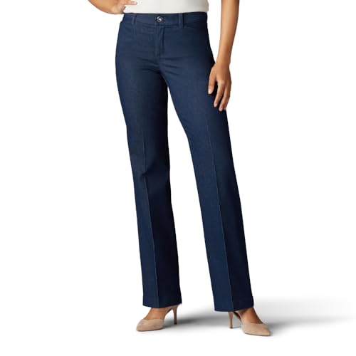 Lee Women's Ultra Lux Comfort with Flex Motion Trouser Pant Indigo Rinse 18 Medium