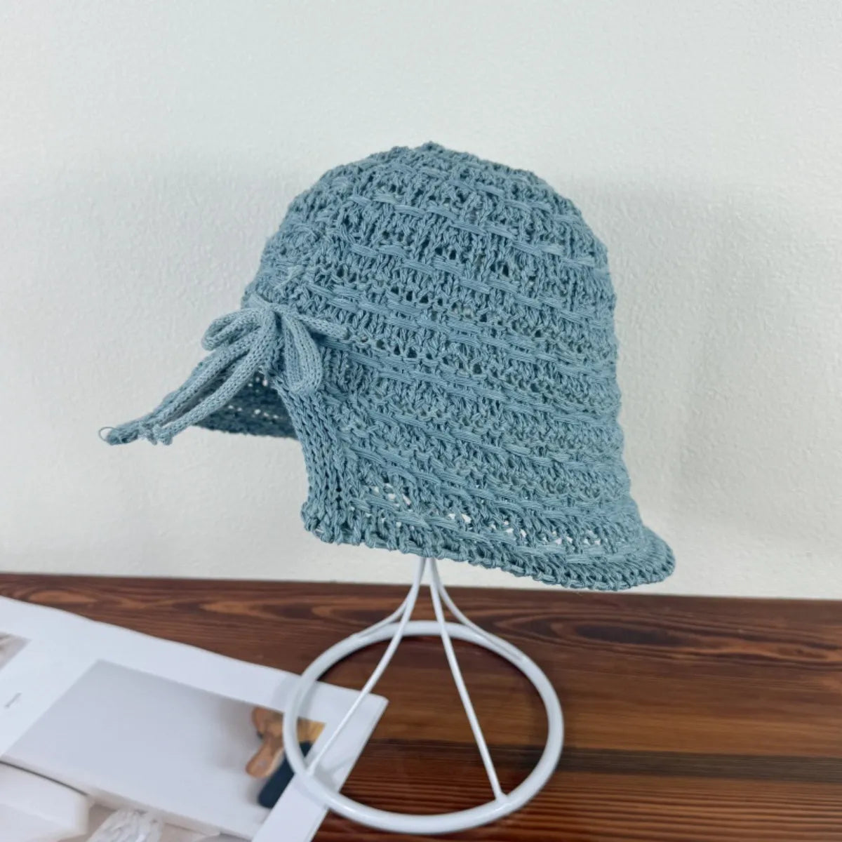 Crochet Bucket Hat with Drawstring