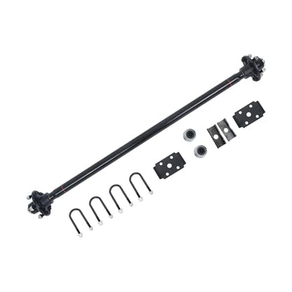 Thomletha Trailer Axle 2000 lbs Axle Beam 5 Lug Trailer Axle 49 inch Hub Face 38 inch Spring Center