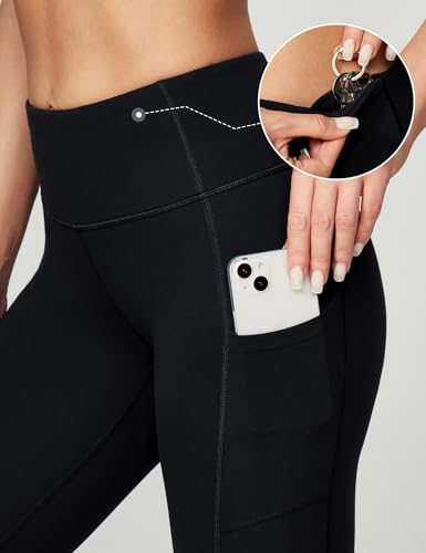 Ewedoos Women's Yoga Pants with Pockets Leggings for Women Tummy Control Compression Workout Leggings for Women New-Black
