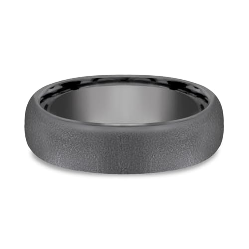 Black Tantalum Brushed Finish Comfort Fit Band 6.5mm - Size 10