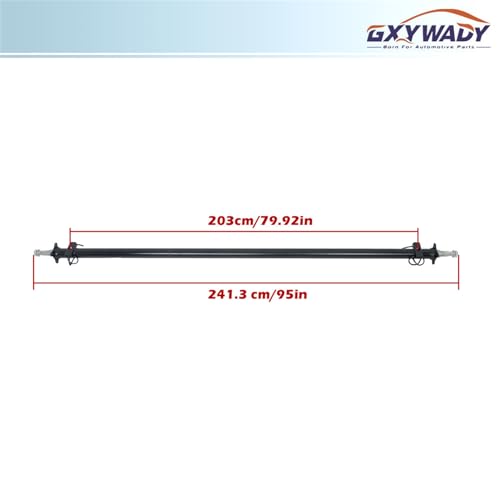 GXYWADY 3500lbs Trailer Axle Only Beam with Idler 95 Hub Face 80 Spring Center